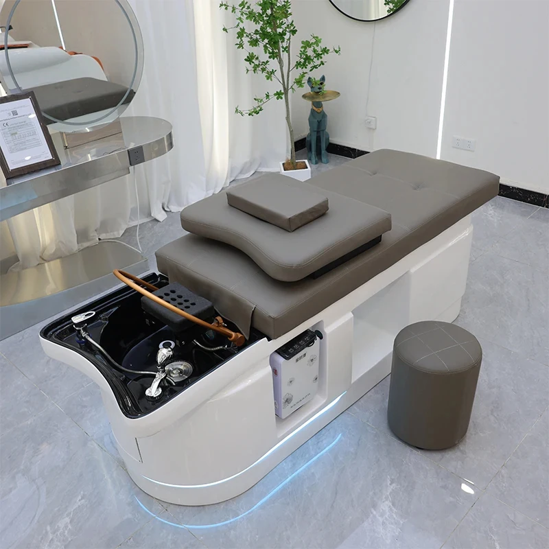 High Quality Customizable Thai Spa Massage Bed with Automatic Heating Shampoo Basin and Back Massage