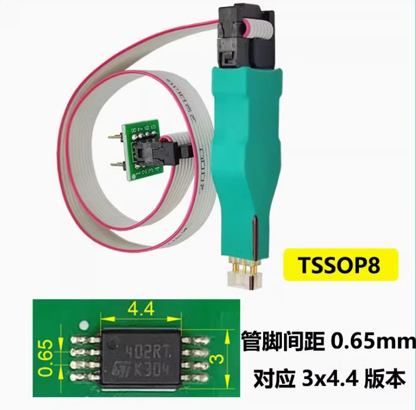 2026 Nowy 1 szt. Tssop8 Msop8 układ scalony programator do pobierania, zapisywania, sondy, sprężynowa igła, kabel do programowania chipów flash eeprom