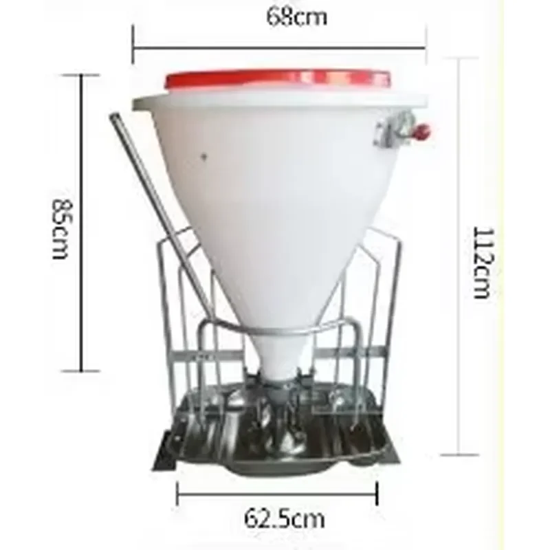 Great Farm New Stainless Steel Pig Feeder with Engine for Farm Use Adjustable Dry Wet Feeding Trough Round Design