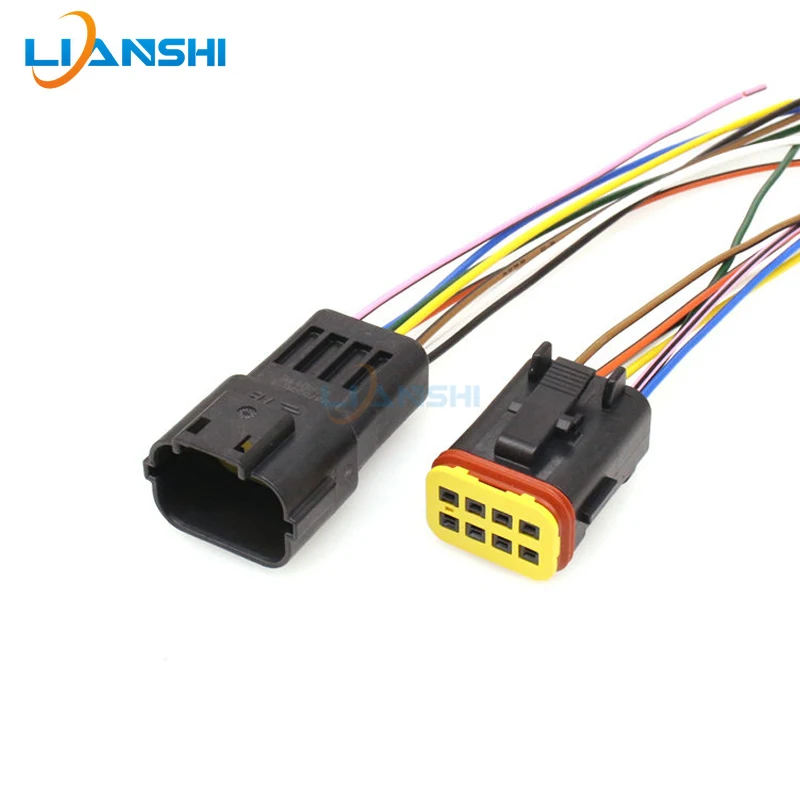 8Pin 2375556-1/2375555 Automotive Waterproof Electrical Connector Male Female Plug Socket with Terminals Wire Harness Superseal