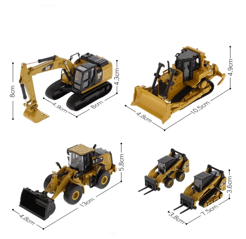 DM Cate~rpillar 1:64 CAT D6R 320F 950M Excavator Bulldozer Loader Alloy Simulated Model Gifts Souvenir Toys