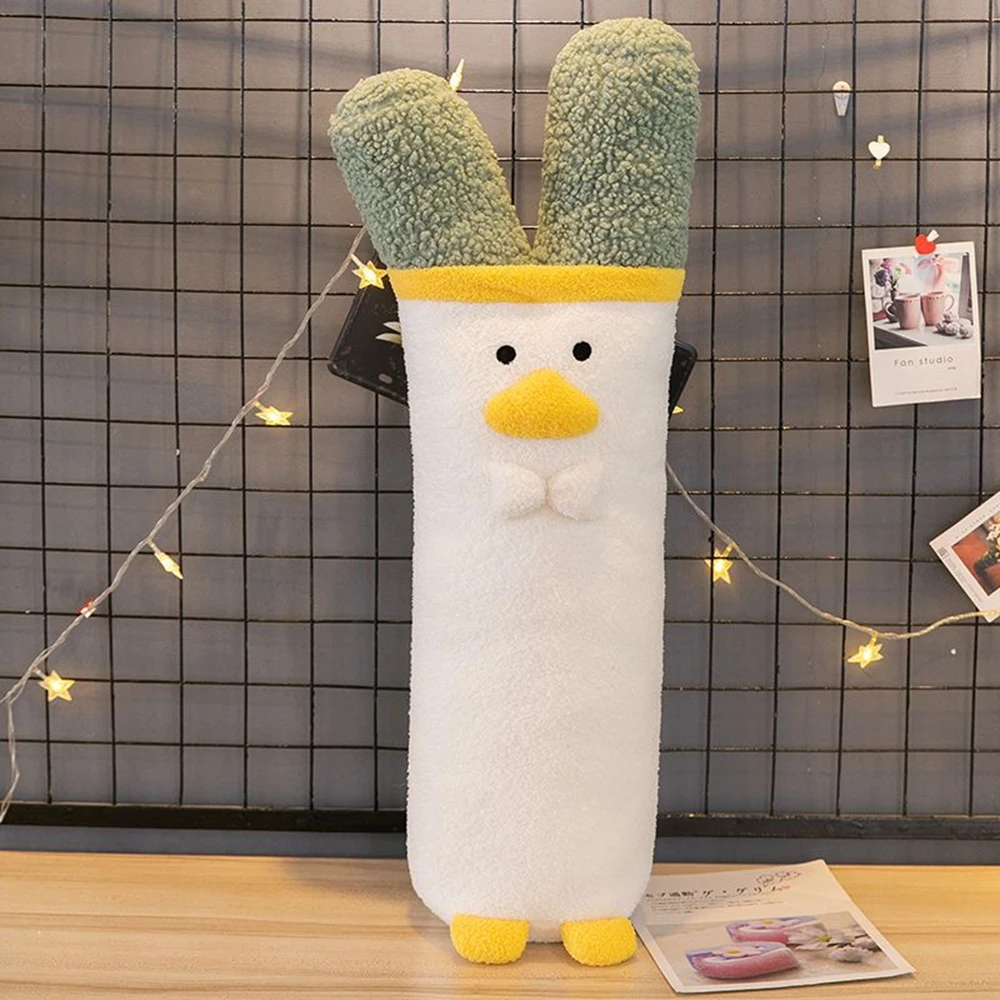 60CM Long Scallion Duck Plush Toy Funny Force Combined With Funny Sleeping Pillow Doll Creative Gift For Friends Birthday Gift