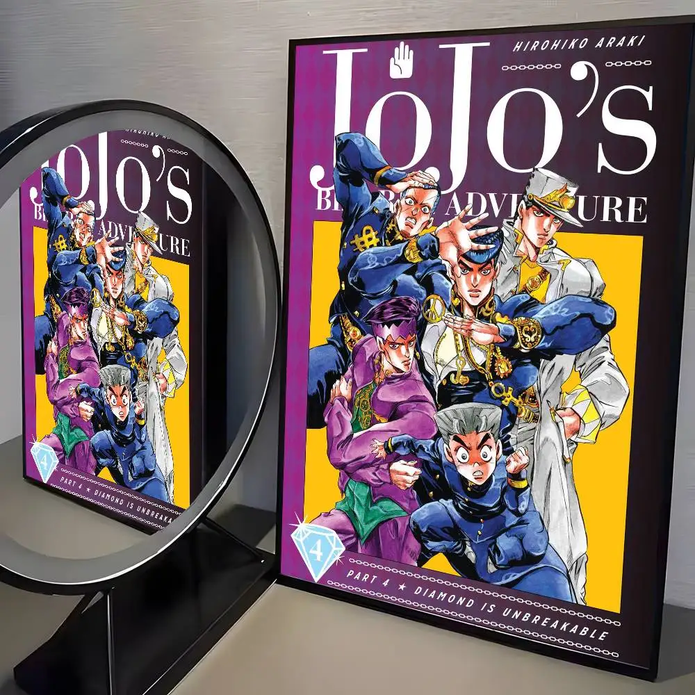 Anime JoJos Bizarre Adventure Retro-Poster, Kunst auf HD-Leinwand, hochwertiges ästhetisches Druckpapier, Wandkunst für Wohnzimmer, Heimdekoration – Detail 3
