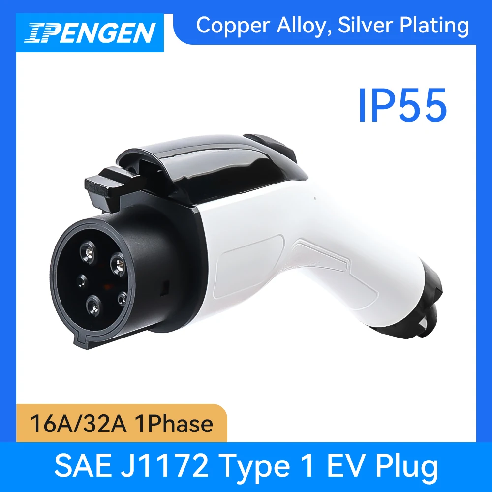 IPENGEN EV Charger Plug SAE J1772 Connector Type 1 16A 3.5KW for Electric Car Vehicle Charging Station EVSE Wallbox