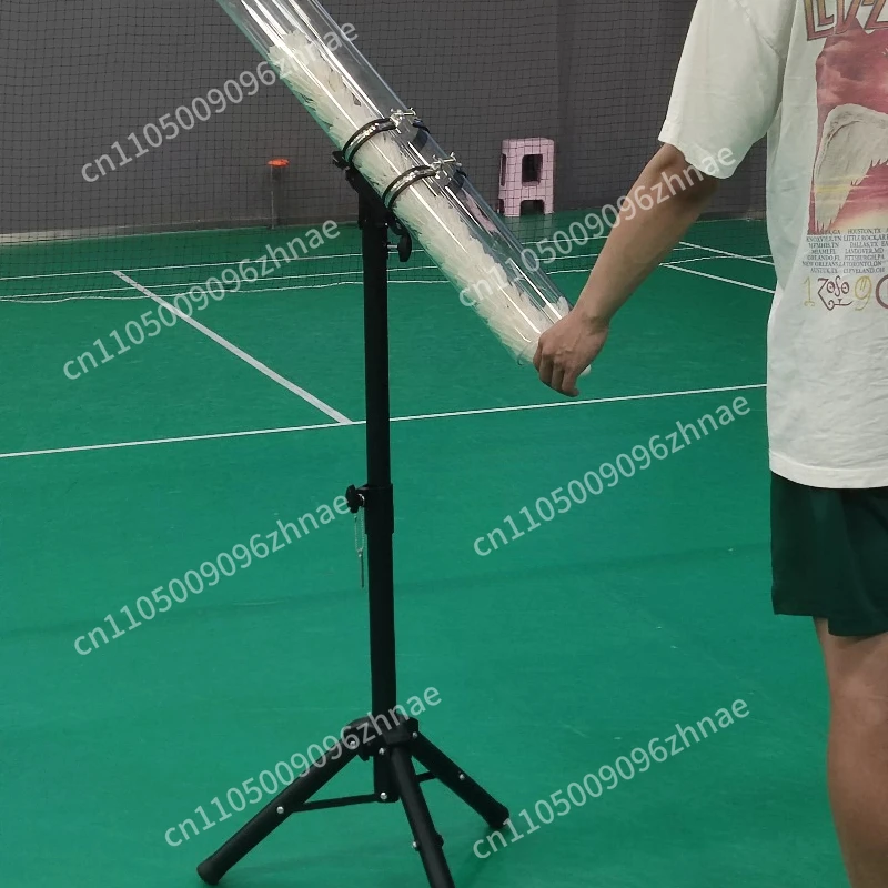 Adjustable Badminton Serve Machine Manual Badminton Throw Machine Large Capacity Ball Trainer Professional Shuttlecock Equipment