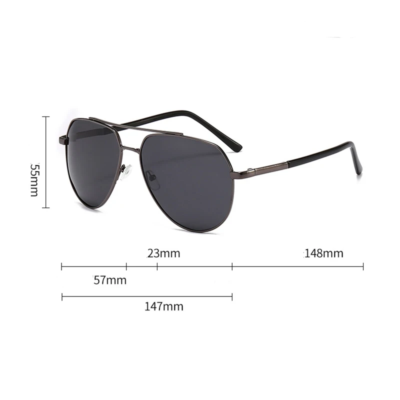 Classic Retro Pilot  Polarized Myopia Sunglasses  For Women Men UnisexSummer Driving Nearsighted Sun Glasses