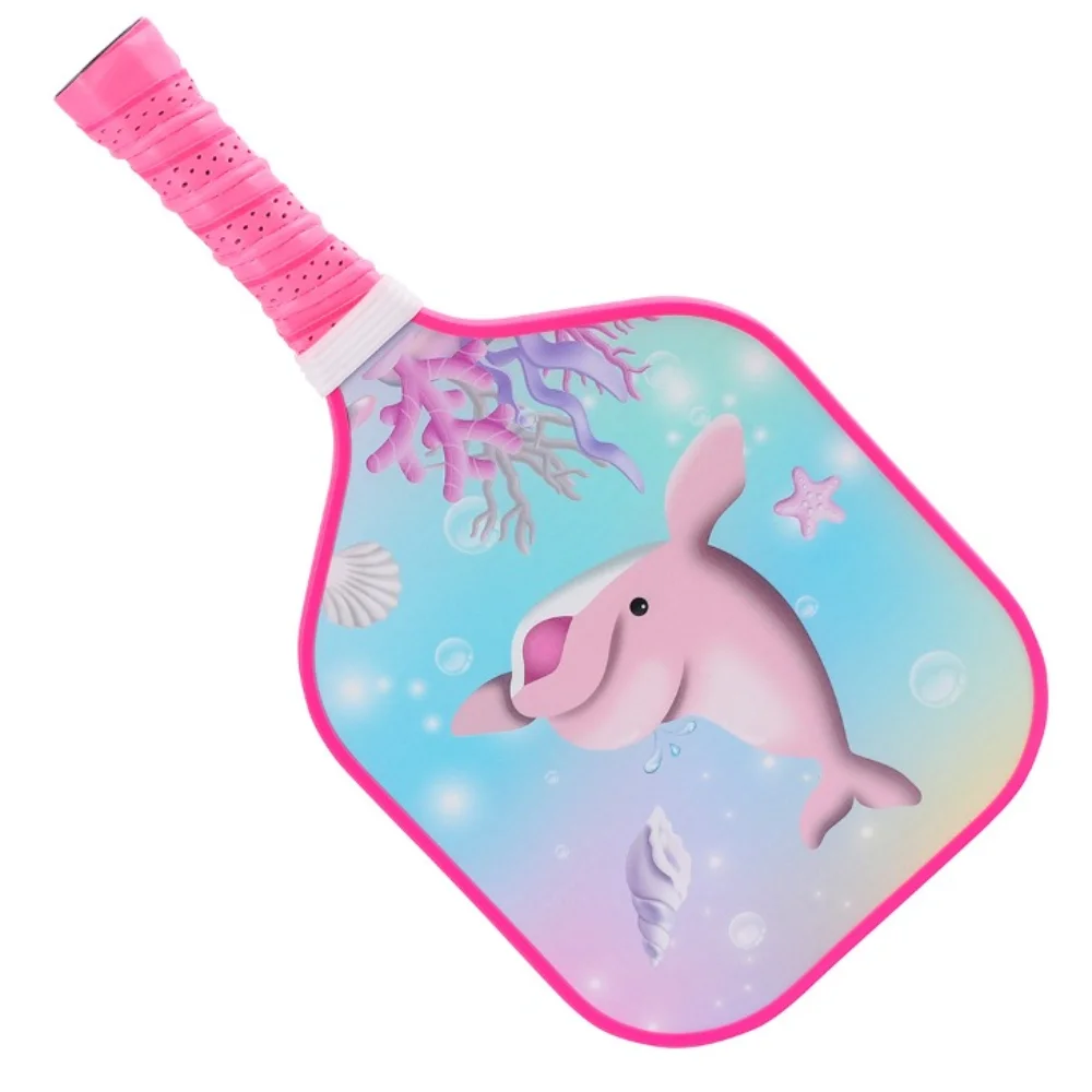 مجداف كرة المخلل للأطفال على شكل حورية البحر مع كرتين من كرات المخلل الكرتونية، مجموعة مجداف كرة البيسبول على شكل قرص العسل خفيفة الوزن #5