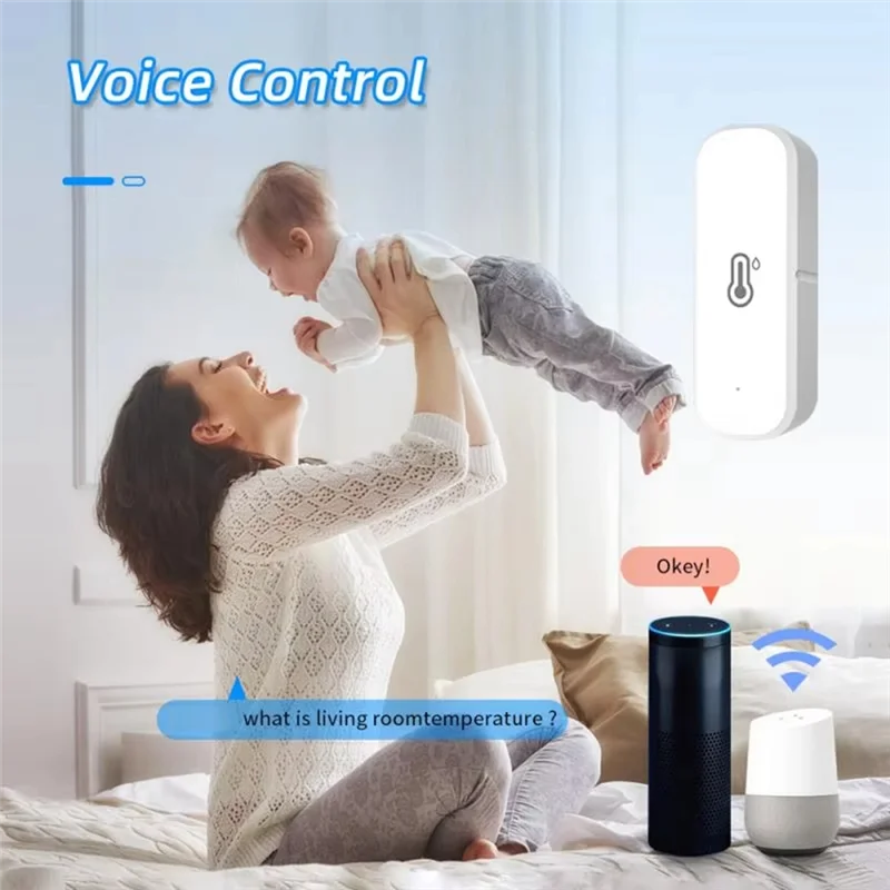 Best-Wifi 3.0 Temperature And Humidity Sensor Indoor Smart Hygrometer Thermometer Supports Alexa Home Tuya Smart Life