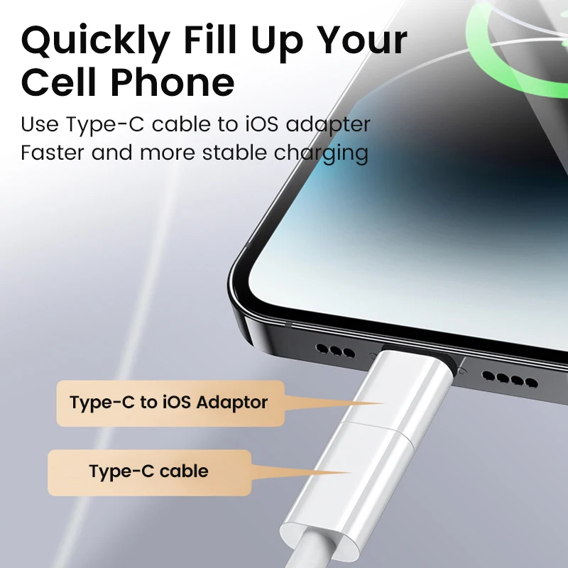 Type C to Lightning Adapter Fast Charging Adaptador Lightning Female to USB C Male Headphone USB C Adapter for iPhone 14 13