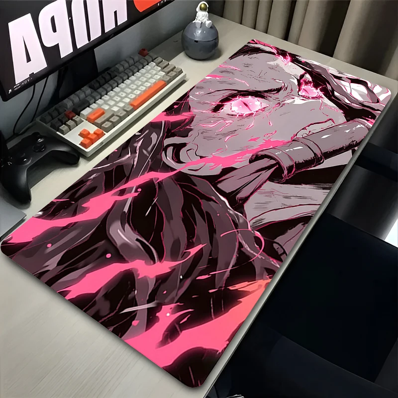 Spark Pattern Mouse Pad Laptop Japan Anime Gaming Keyboard Rug Large Demon Slayer Nezuko Mousepad PC Kawaii Sexy Girl Desk Mat