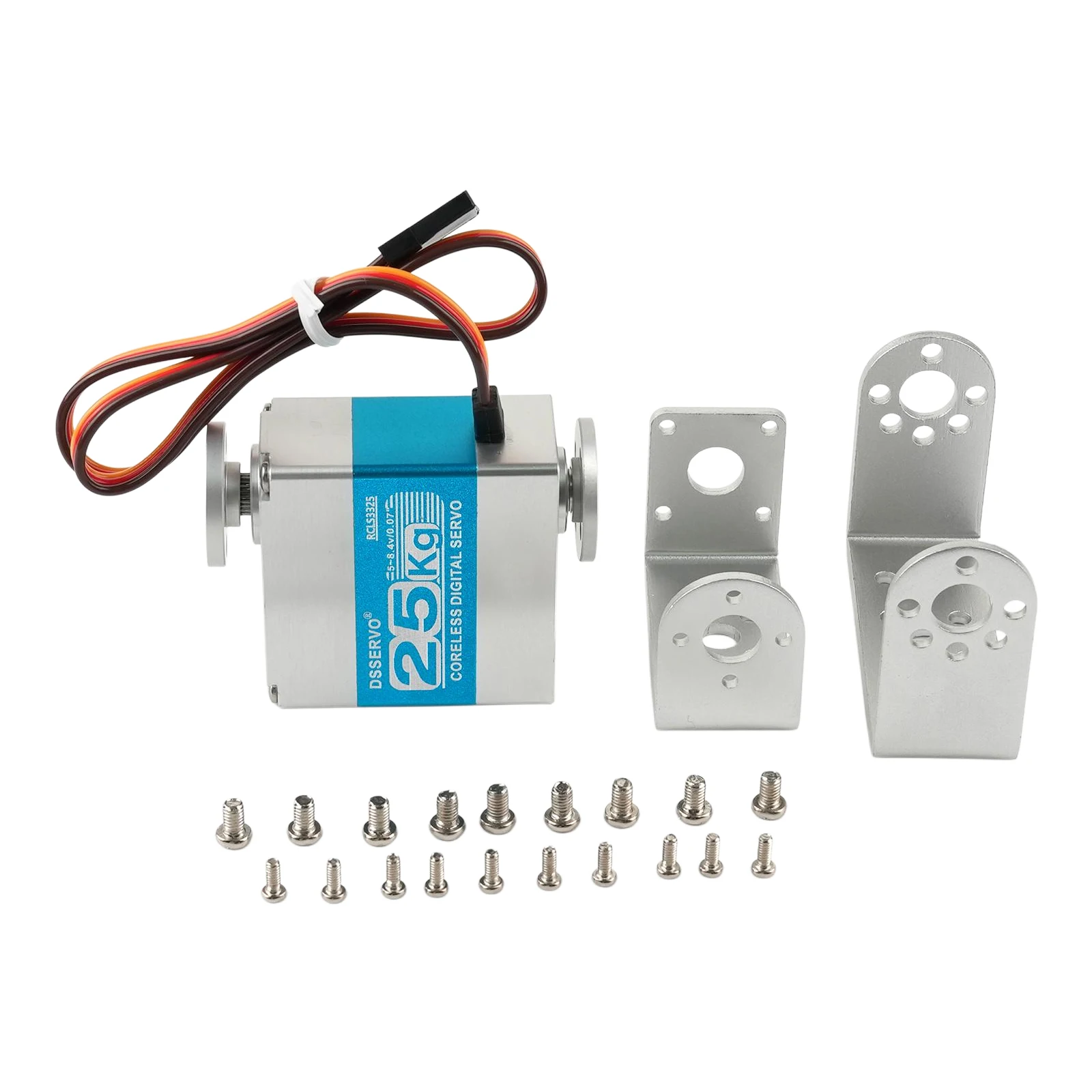 Pełny Robot CNC ze Stali CNC, Serwo 25kg RCLS3325 z Metalowymi Przekładniami, Cyfrowe Serwo dla Arduino z Długim i Krótkim Prostym Mocowaniem U