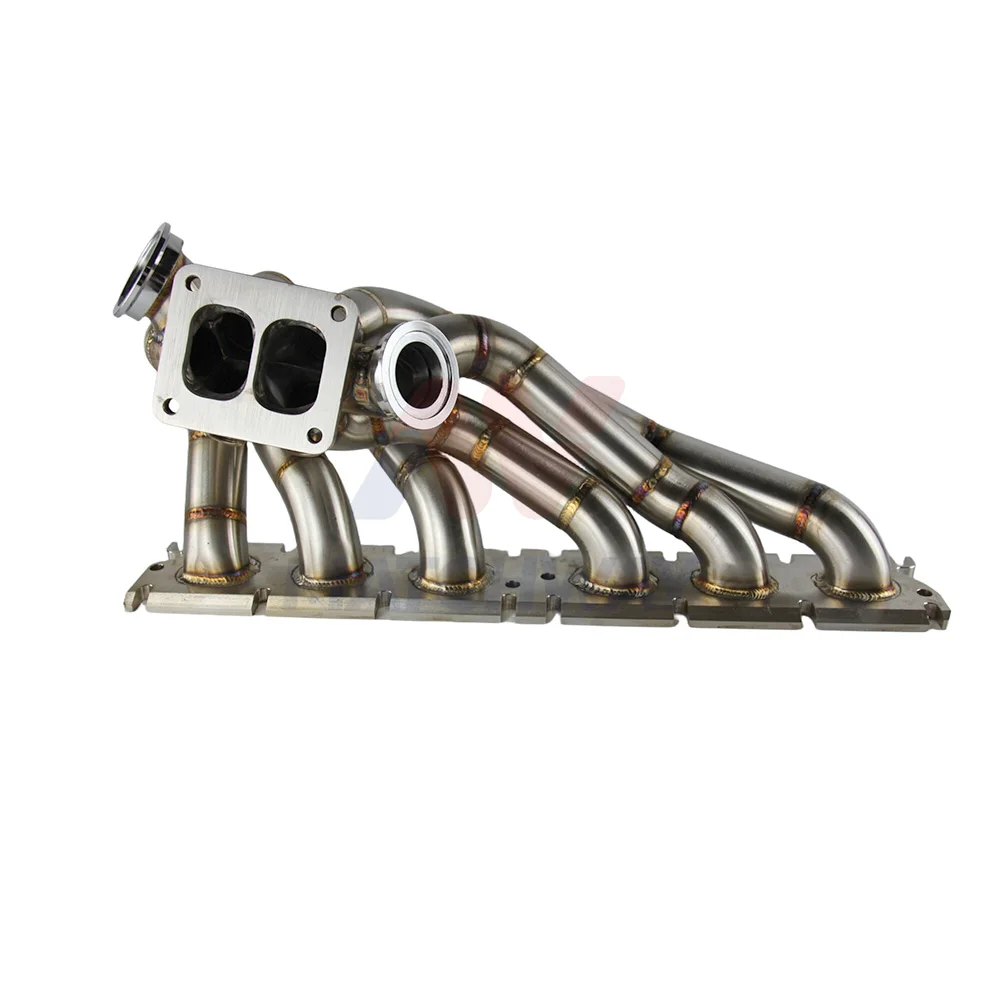 High Horsepower 3mm Thick SS304 T4 Twin Scroll Turbo Manifold Kit for BMW S58 Quality Exhaust Manifold Downpipe