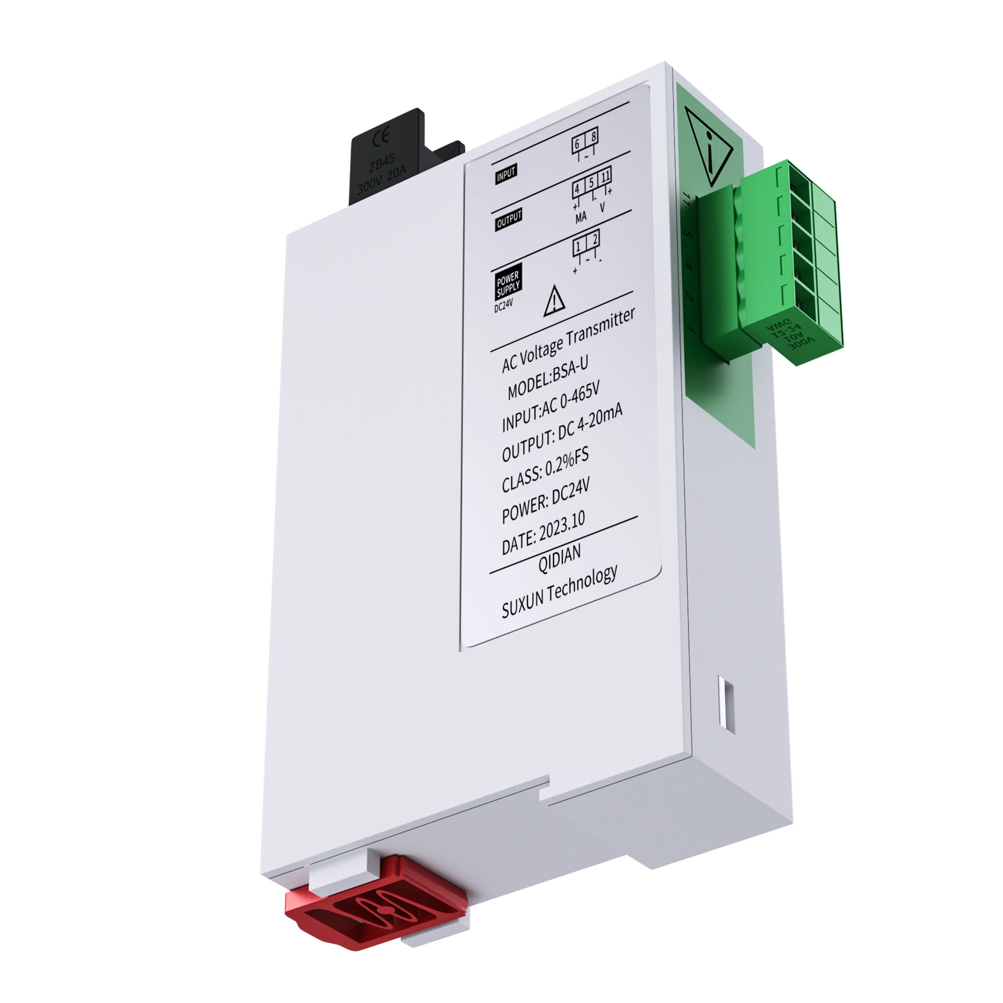 

High Linearity 0-20A AC Current Transmitter DC 24V Hall Current Sensor 4-20MA to 0-10V to RS485 Output AC Current Transducer