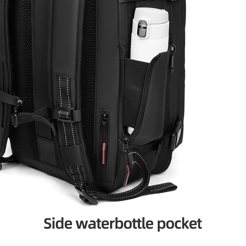 Backpack Man Travel Vacuum Compression With Electric Pump 17in Laptop Bag Waterproof Storage Expandable Fashion Casual Back Pack