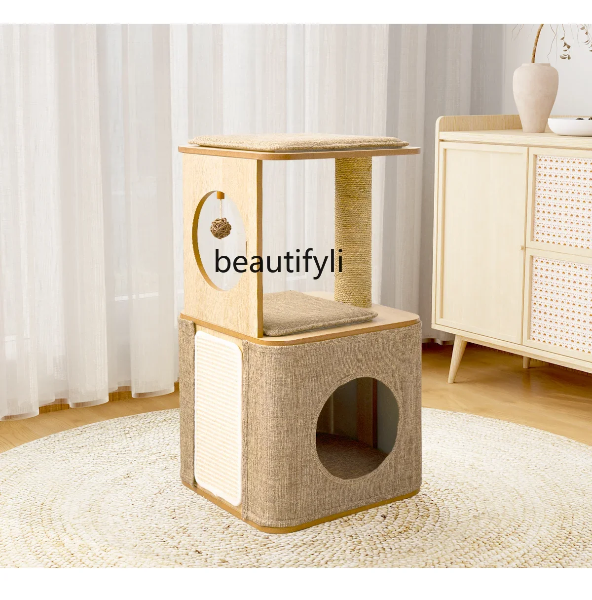 

Cat Climbing Frame Household Nest Tree Integrated Small Sisal Cat Scratch Board Grab Column