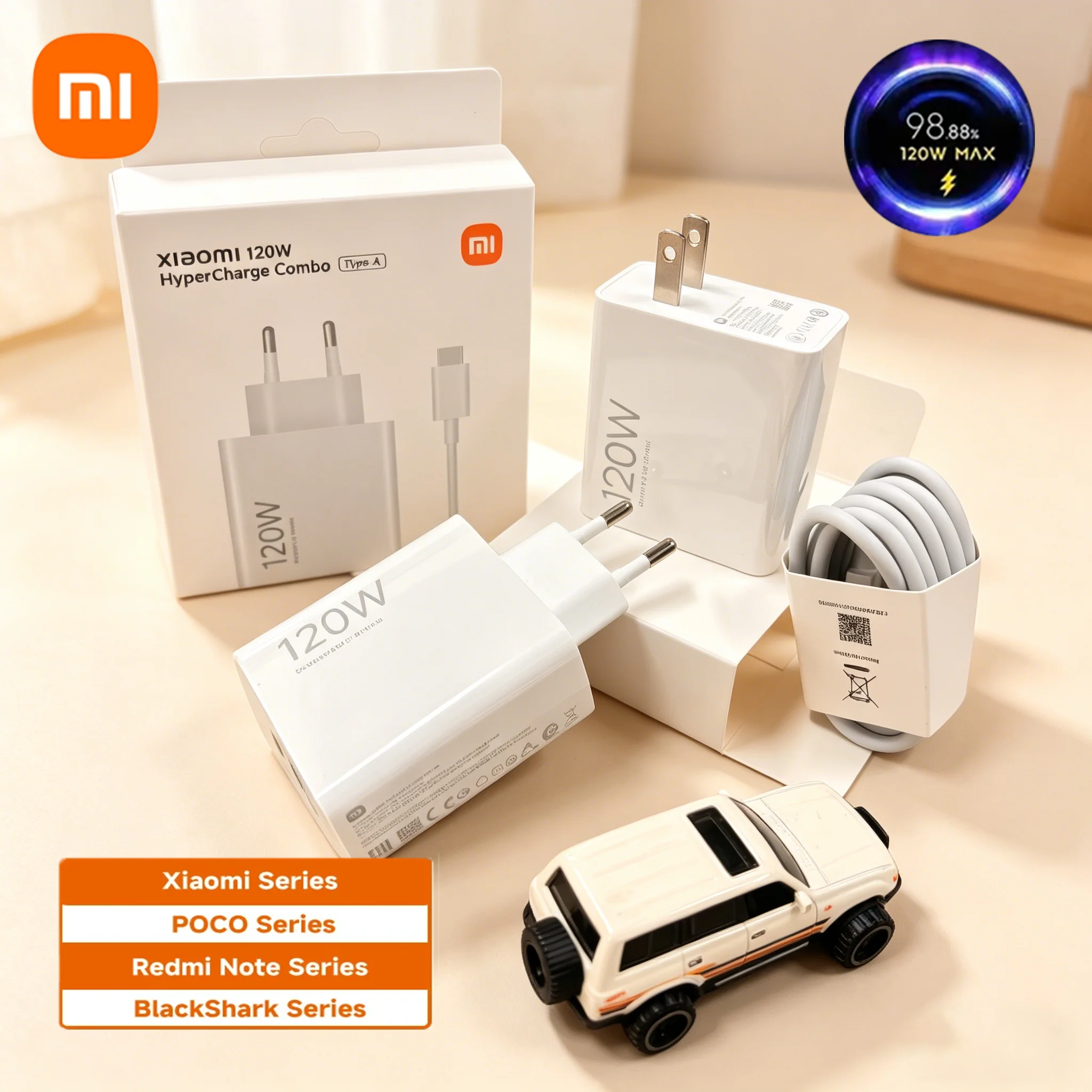 Adaptateur de charge rapide Turbo original Xiaomi 120W pour Redmi 12C Note 11-14 Plus Mi 15/14/13/11T POCO M5 F6/F7/X7 Pro