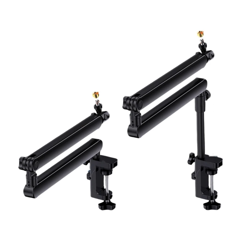 96BA Flexibler Mikrofonarm-Ständer aus Aluminium, universell 5/8 3/8 Zoll Gewinde für Podcaster, Gamer, Content-Ersteller – Detail 1