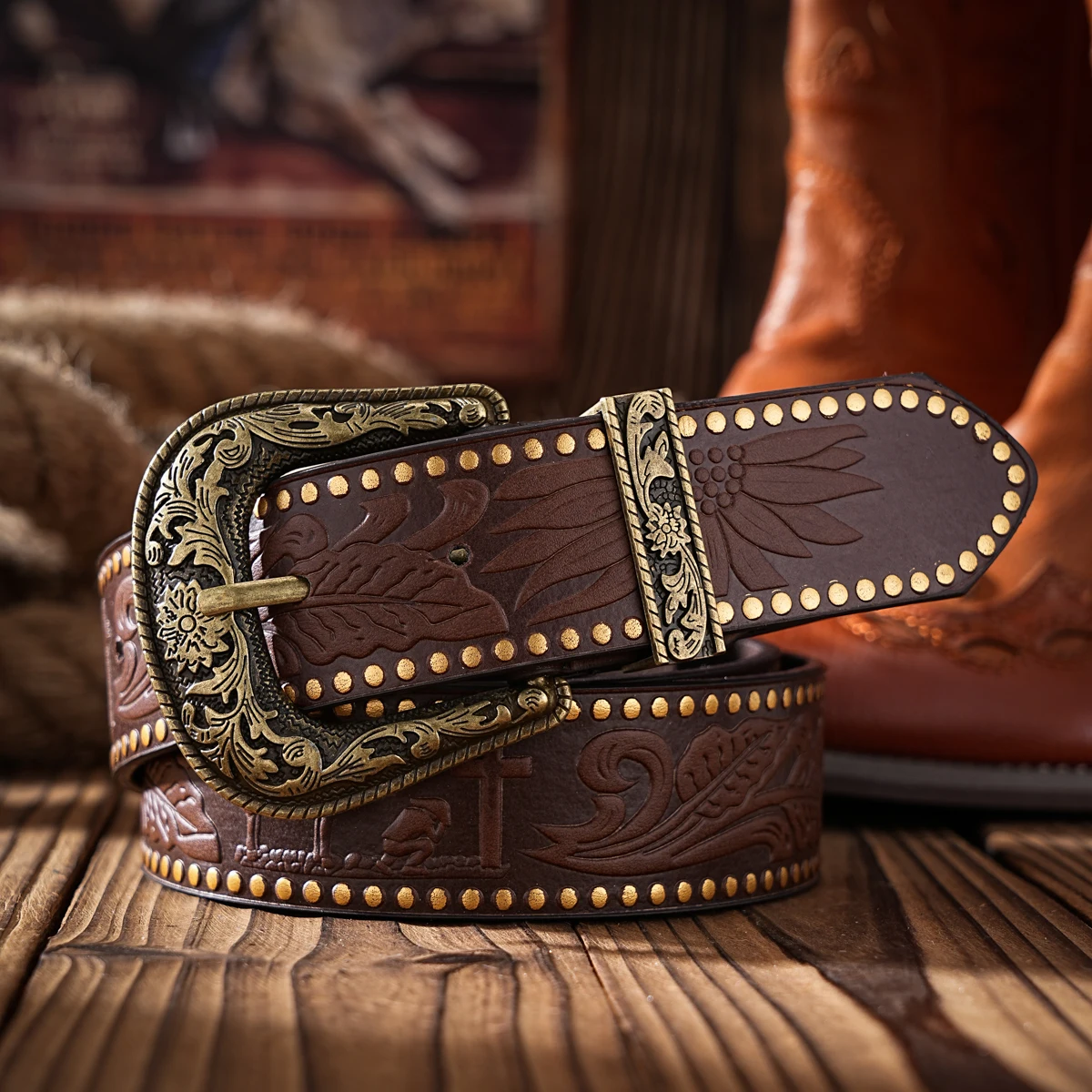 

Повседневные, индивидуальные и ретро-ремни, аксессуары для одежды в западном стиле, металлические пряжки, ремни из полиуретана, подходят как для мужчин и женщин.