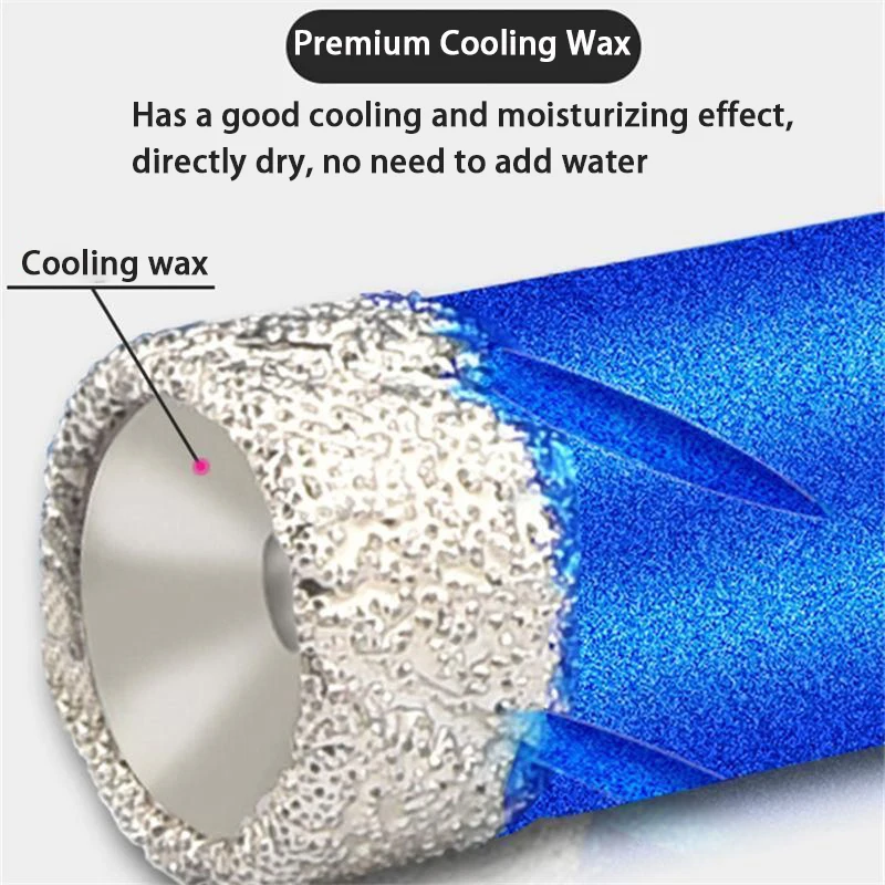 Durable Diamond Coated Core Drill Bit Dry Drilling for Glass Marble Granite Quartz Porcelain Ceramics Vitrified Tile Hole Opener