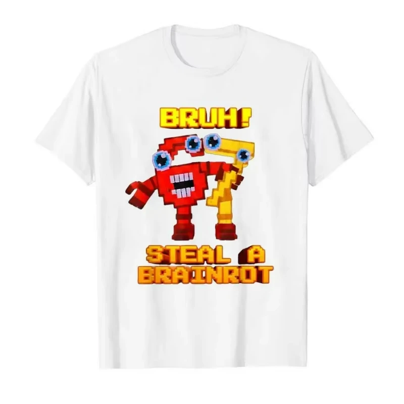 Lustiges Meme-T-Shirt, Vintage 67, Six Seven, lustiges Steal Brainrot Meme-T-Shirt für Männer und Frauen, Baumwoll-T-Shirts, lässige, lockere Oberteile, Unisex