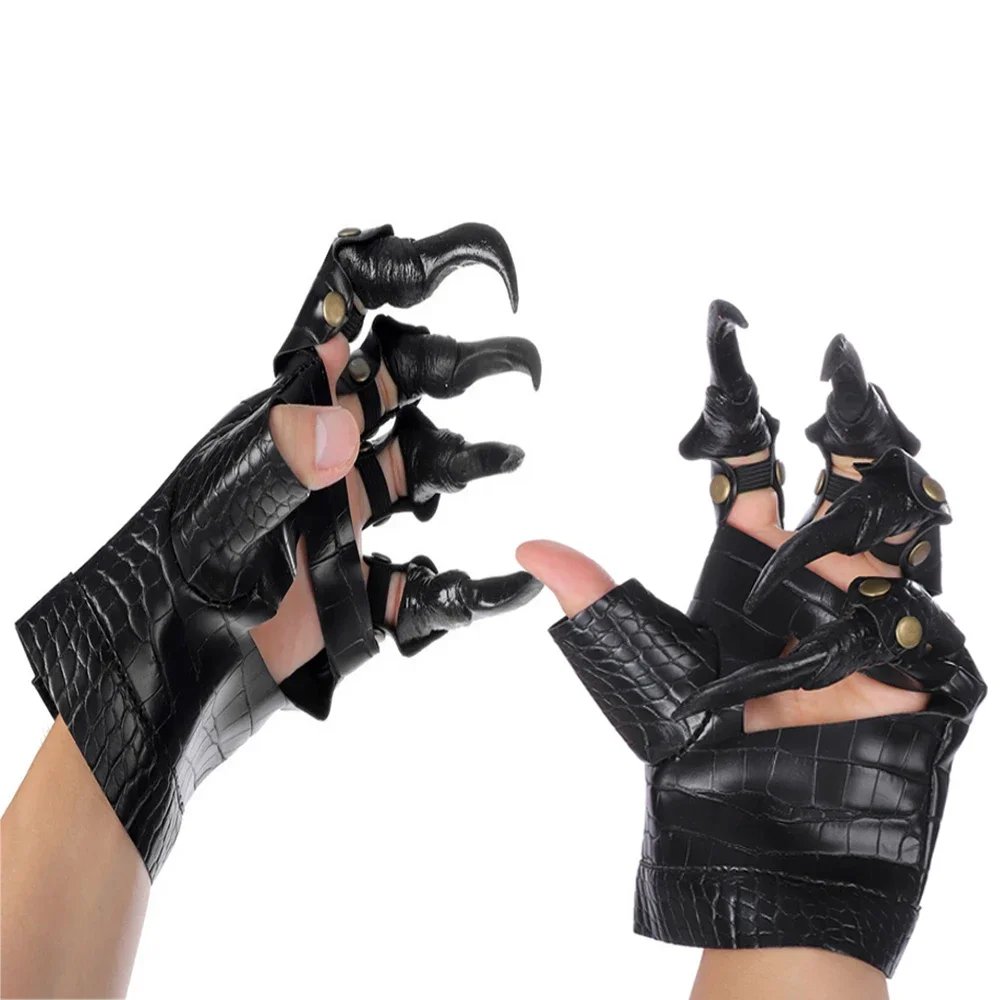 

LANGMAO Dragon Claw Halloween Long Nail Glove Medieval Witch Vampire Zombie Cosplay Scary Props Gothic Gloves Devil Finger Armor