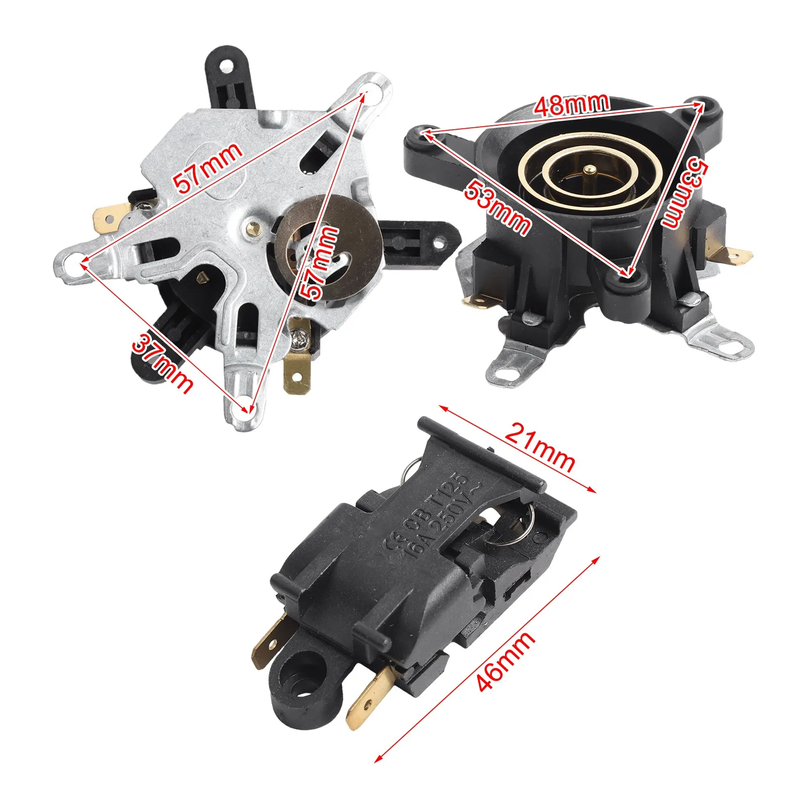 Black Thermostat Switch Connector Kettle Connector Temperature Control Kit Models Compatibility Reliable Performance