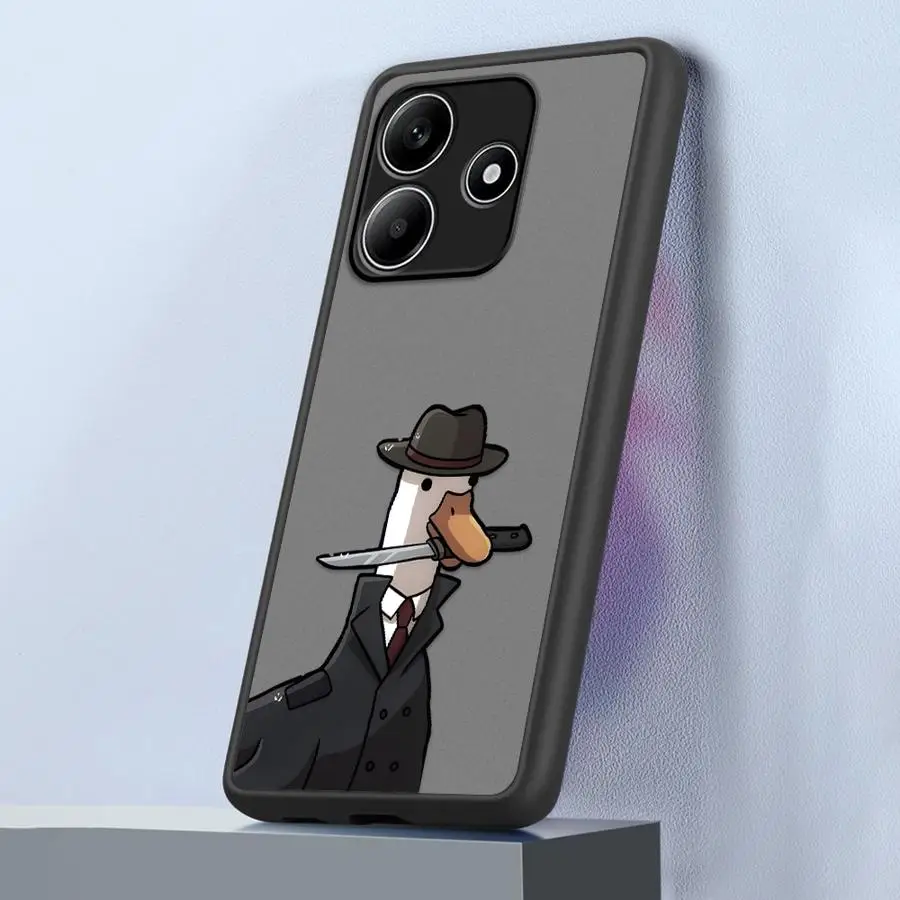 Terug Telefoon Cover Case voor Xiaomi Redmi 14C A1 A2 Plus 10 K40 Pro 9 A4 13C 12C cartoon Kat Eend