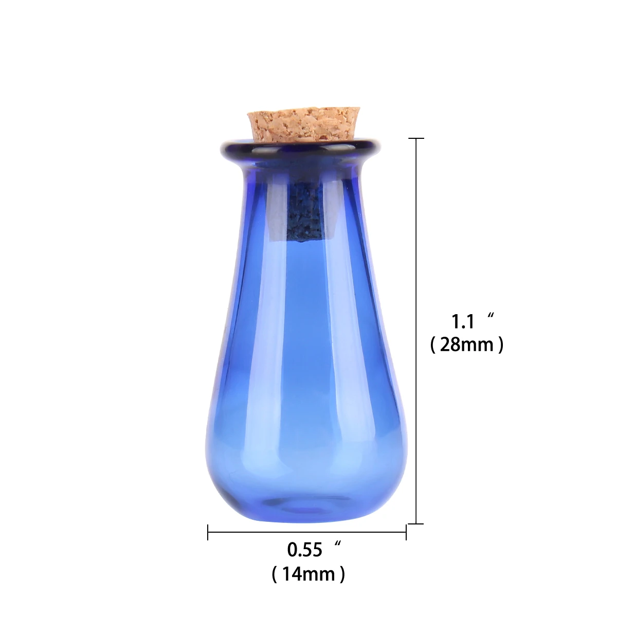 9pcs water-drop Miniature Glass Vials with Cork Tiny Decorative Wishing Jars Small Drip Bottles for Wedding Favors DIY Crafts