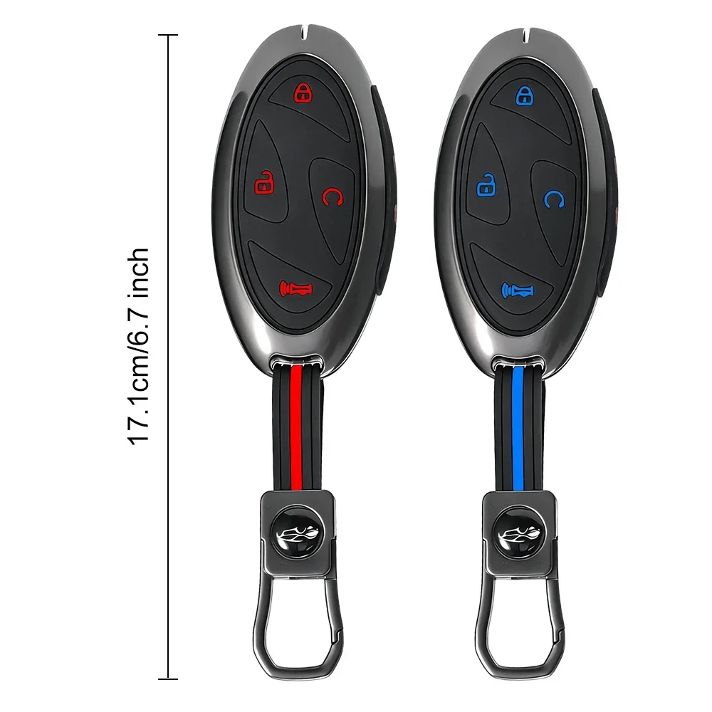 Zinc Alloy Silicone Car Key Case For Hyundai Kona Ev N-Line Tucson 2025 Grandeur GN7 IONIQ 6 Santa Fe MX5 Garden Gl Key Protect view 6