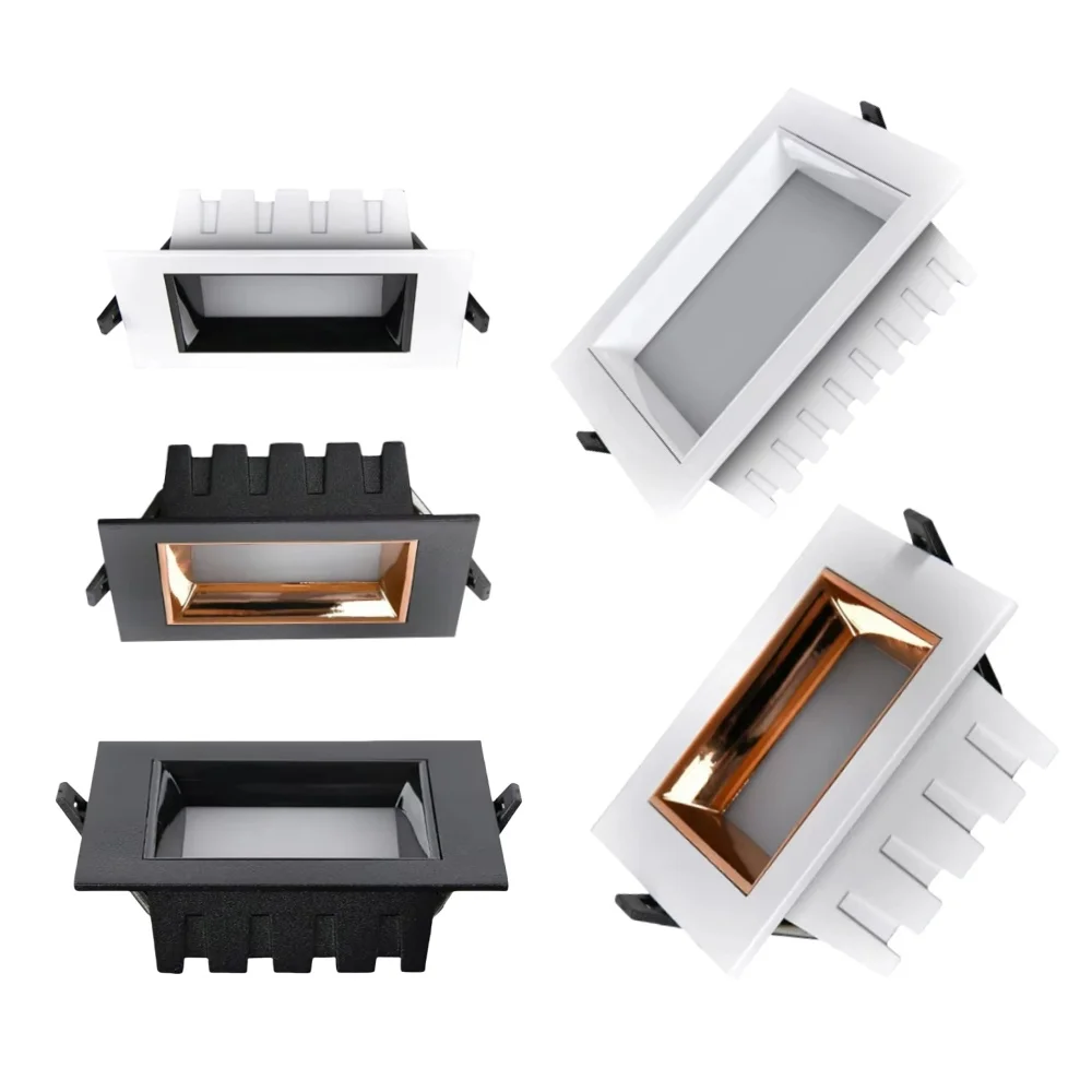 

Square Anti-glare Dimmable Recessed LED Downlight Lamp 9W 12W 18W 24W 36W 85-265V Ceiling Spot Panel Bulbs For Home Lighting