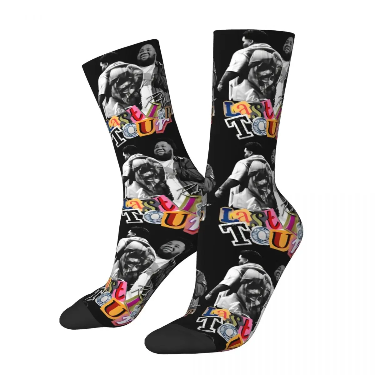 Rod Wave Print Socks Rapper Fashion Stockings Autumn Anti Bacterial Couple Socks Soft Breathable Printed Outdoor Sports Socks