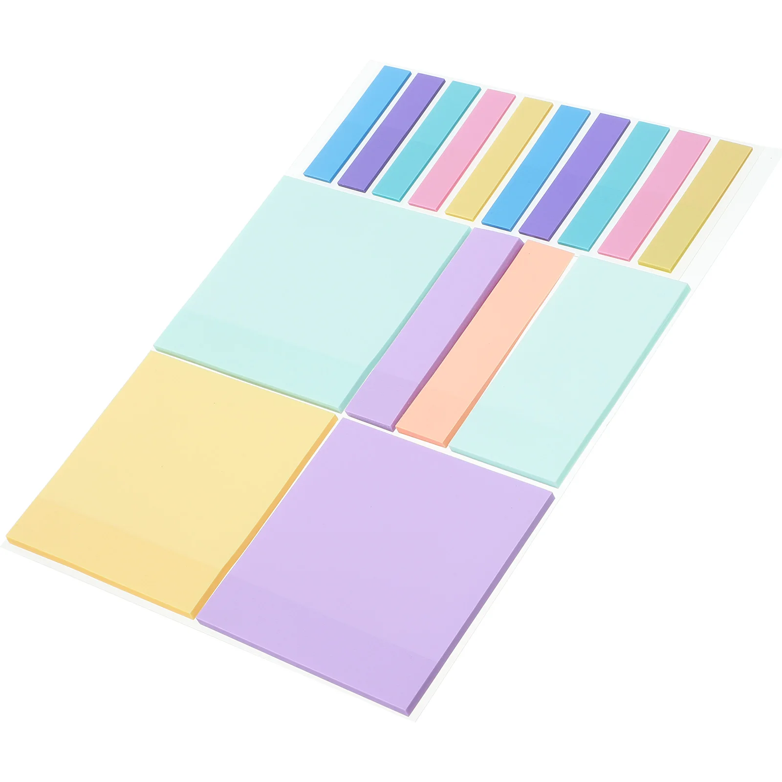 

500pcs Note Stickers Memo Pads Mini Sticky Paper Self Adhesive Cute Tearable Office Supplies Waterproof Index Markers Long