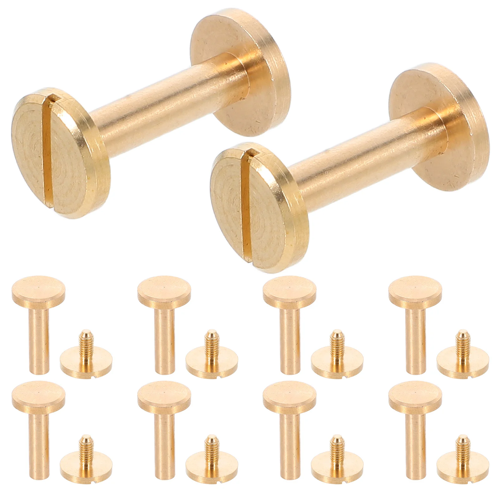 

10 Sets Button Head Rivets Flat Metal Studs For Belts Waistbands Chicago Screws Handbag Handbag Tack Screws Tack Fasteners