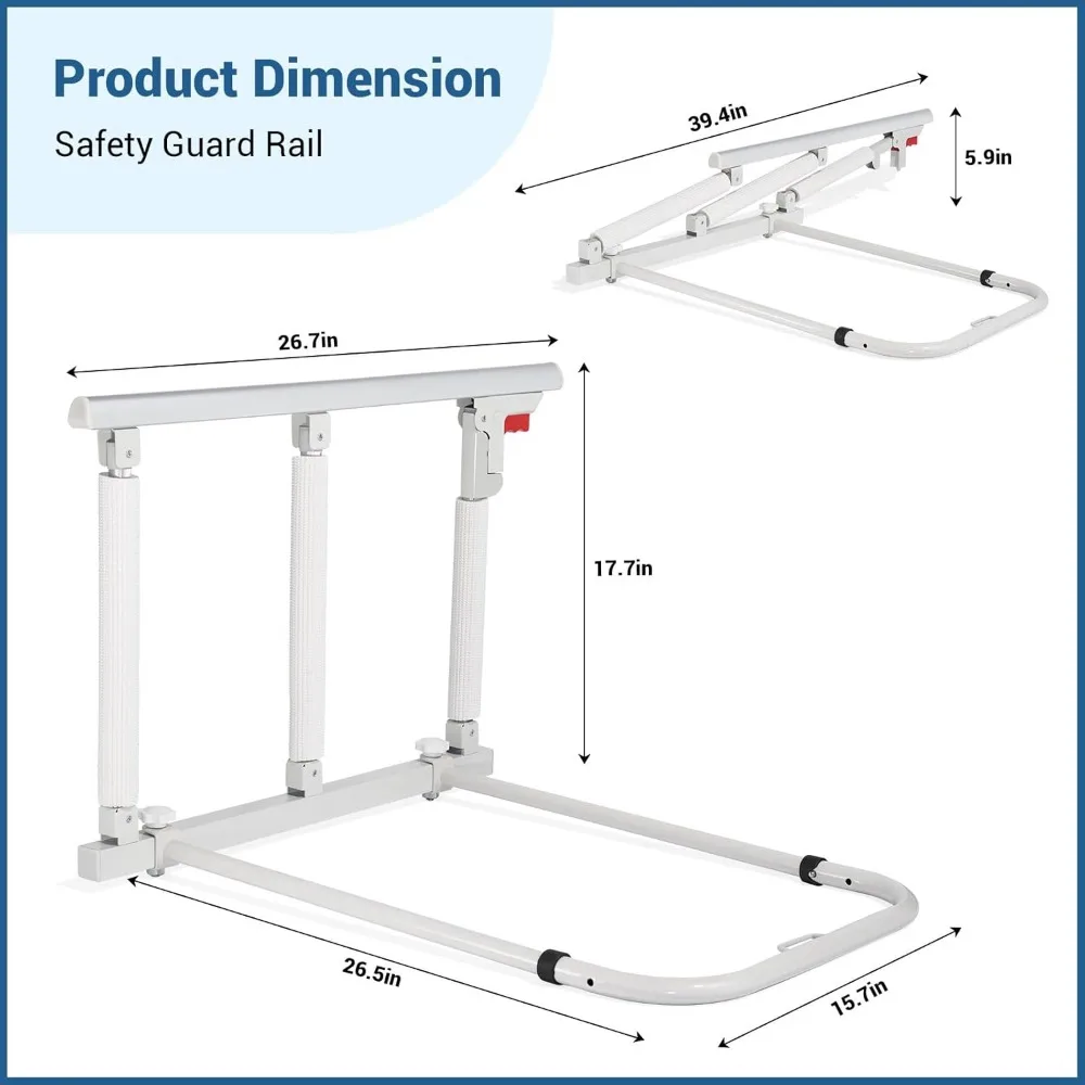 Bettgitter für die Sicherheit älterer Erwachsenen – klappbarer Nachttisch-Assistent-Griff für ältere Erwachsene, Patienten verhindern das Herunterfallen