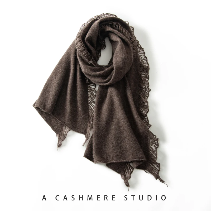 THYFGT 100% Cashmere Shawl Women Pashmina Tassels Perfect Accessories Wrap Casual Scarf Warm Cappa Soft Fashion Mantles