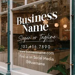 Customizable Window Decal Your Company Name or Logo Storefront Vinyl Sticker Window Door Decor Murals Removable Z596