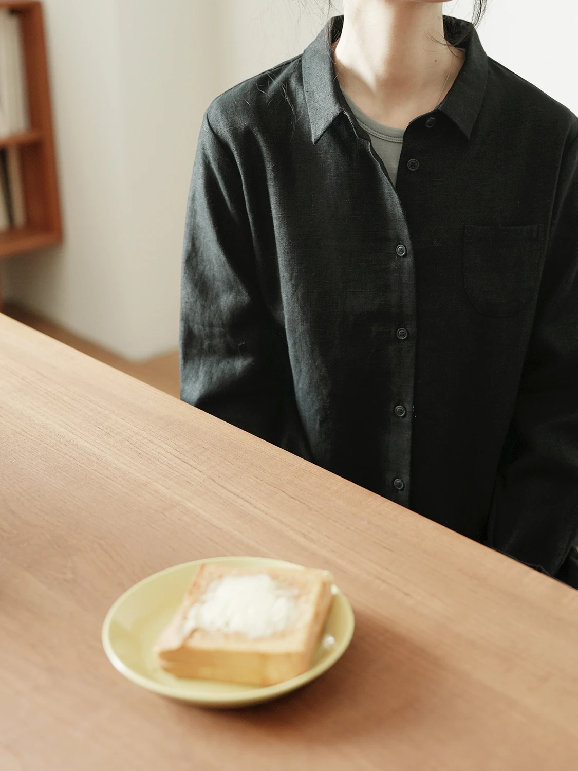 

Lrcp женская льняная нашивка с небольшим воротником, дышащая свободная посадка, длинная све, для поездок на работу, стандартная длина