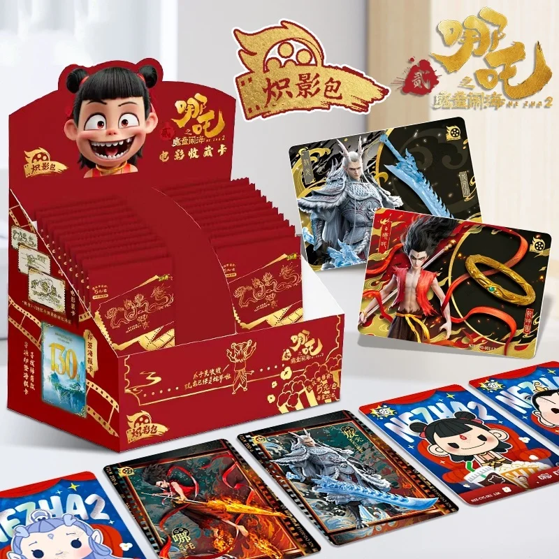 

Genuine Nezha 2 Cards Devil Boy Conquers The Dragon King Gilded Light Shadow Special Card Toys Anime Movie Collection Cards Toys