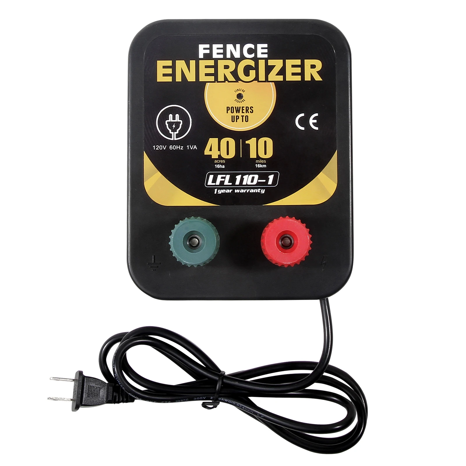 10-20KM Electric Shepherd Fence Energizer for Cattle Animals Dog Farm AC Powered Pulse Voltage Outdoor Waterproof Electric Fence