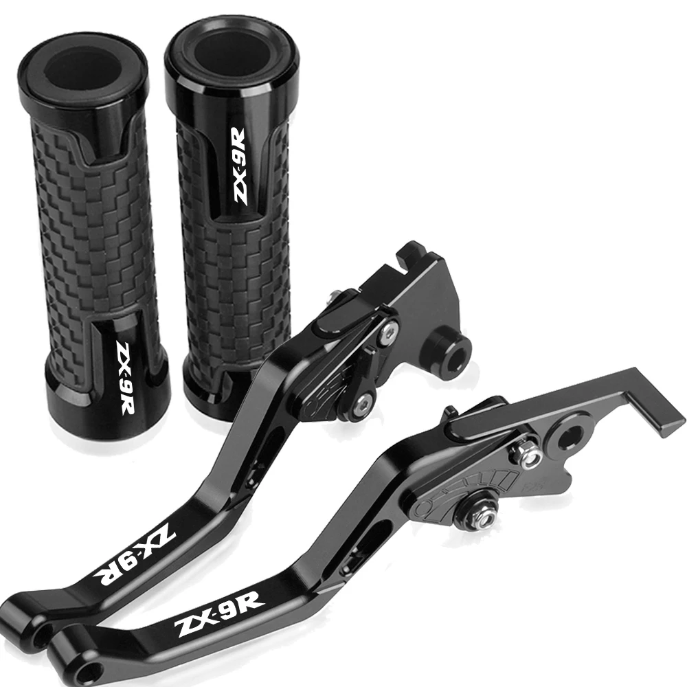 

Motorcycle Accessories Adjustable Short Brake Clutch Levers Handlebar Hand Grips For Kawasaki ZX9R ZX-9R 2000-2003 2002 2001