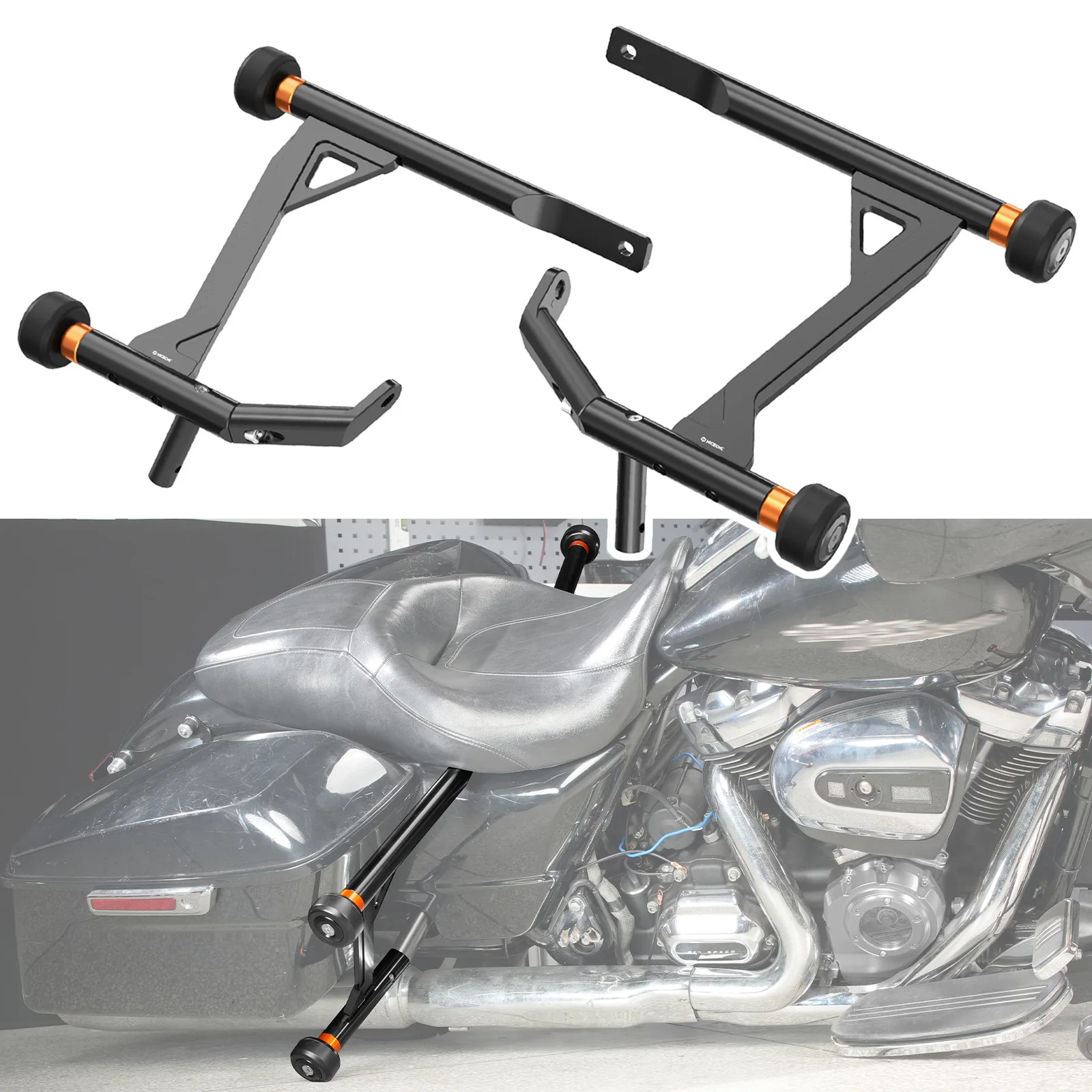 Motorcycle Rear Saddlebag Crash Bar for Harley Road King Special FLHRXS 2017-2025 Road King FLHR 09-22 Road King Classic 09-20