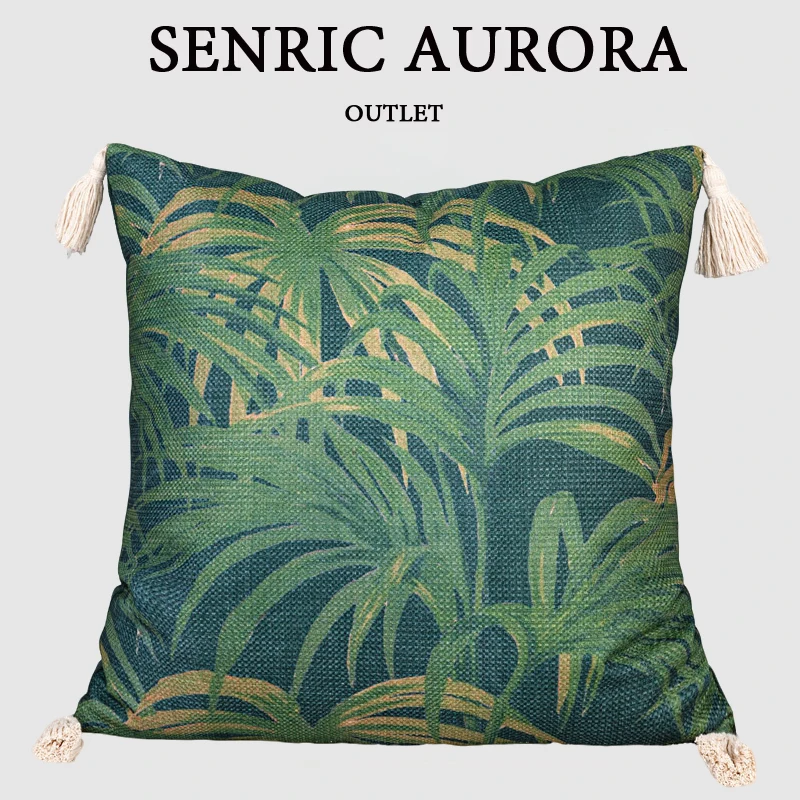 

Изумрудно-зеленый чехол для подушки во французском китайском стиле, роскошный ковер для гостиной, спальни, подставка для ног, ленивый диван, наволочка