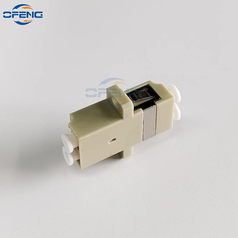 Accoppiatore in fibra FTTH duplex Gigabit da LC a LC grigio Connettore adattatore tipo ibrido multimodale in fibra UPC per comunicazione di rete