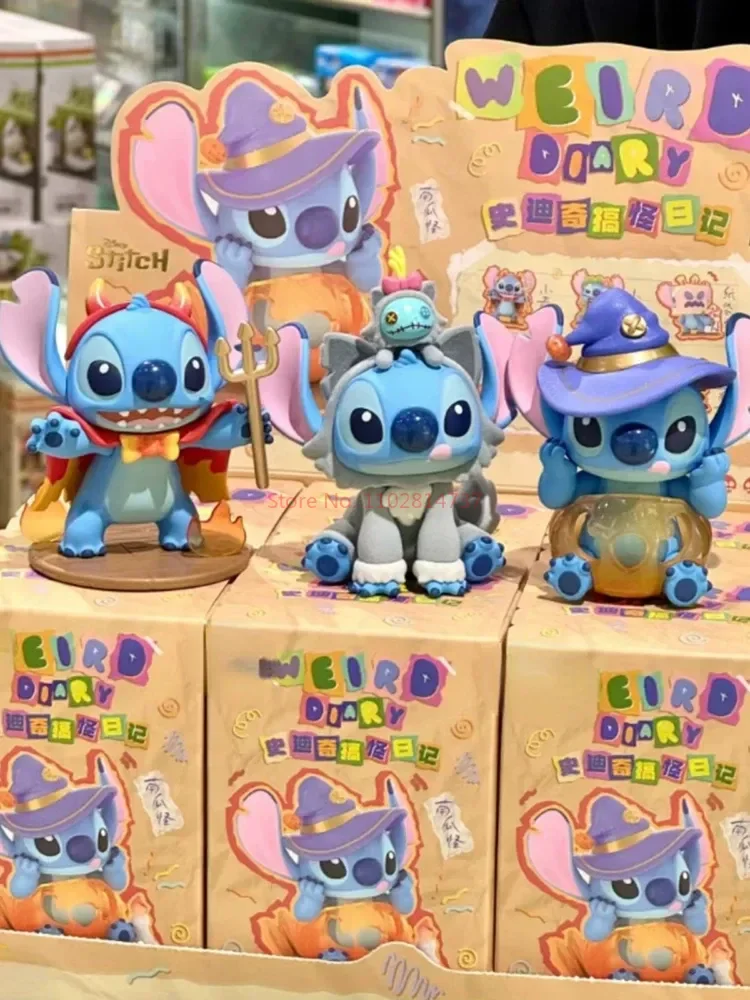 Disney strano diario serie Stitch Blind Box Cartoon Action Figures Mystery Kawaii Anime Model Doll Toy Desktop Collection Gift
