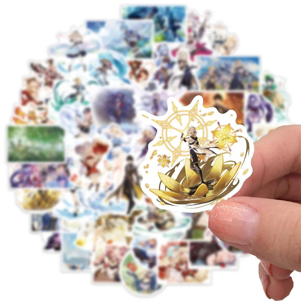 10/30/50PCS New Genshin Impact Sticker Pack Cartoon Creative Anime iPad Luggage Table Car Chair Decoration Waterproof Wholesale