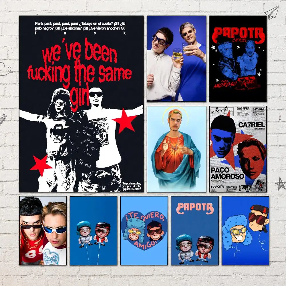 Duo C-CA7RIEL Paco Amoroso Latin Alternative Music Poster PP Wall Decor for Bedroom,Living Room,Dorm,Bar Aesthetic Gift