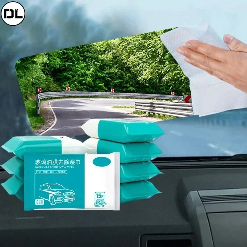 

Car Decontamination Wipes Portable Car Windscreen Cleaner Easy To Use Glass Oil Film Removal Wipes Auto Cleaning Products