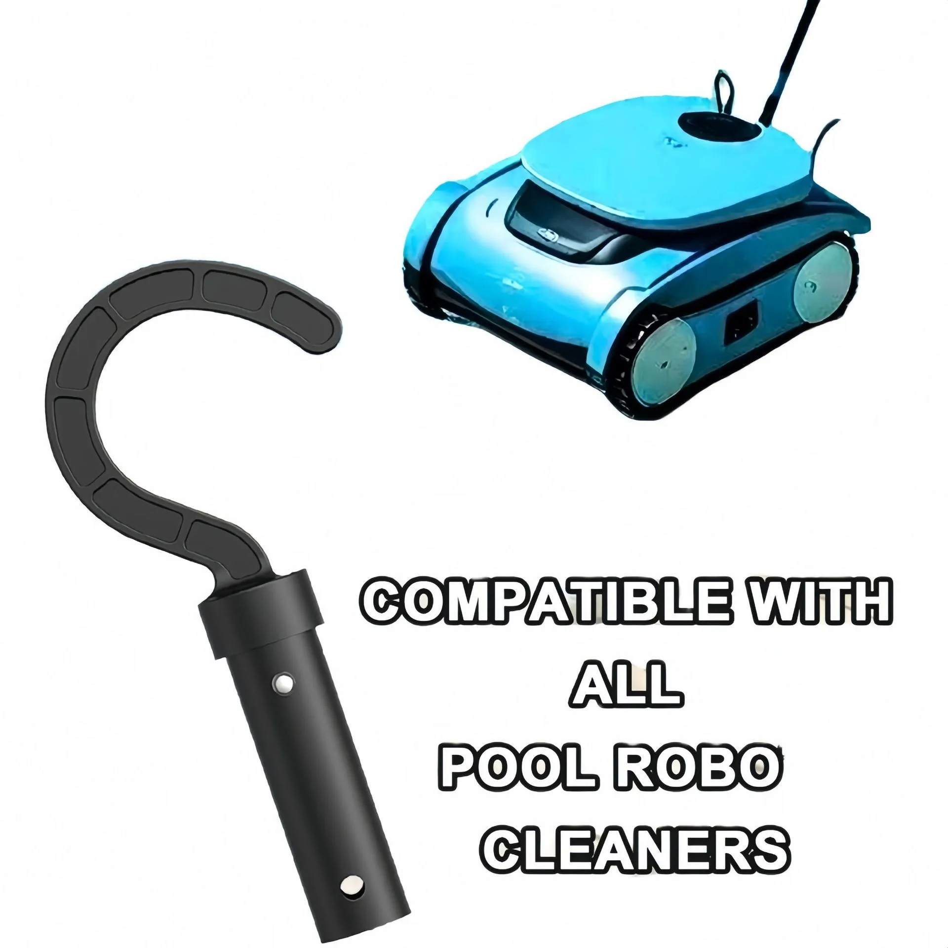 Robô Aspirador de Piscina com Cabo Telescópico, Gancho para Cabo de Piscina, Acessórios para Gancho de Piscina