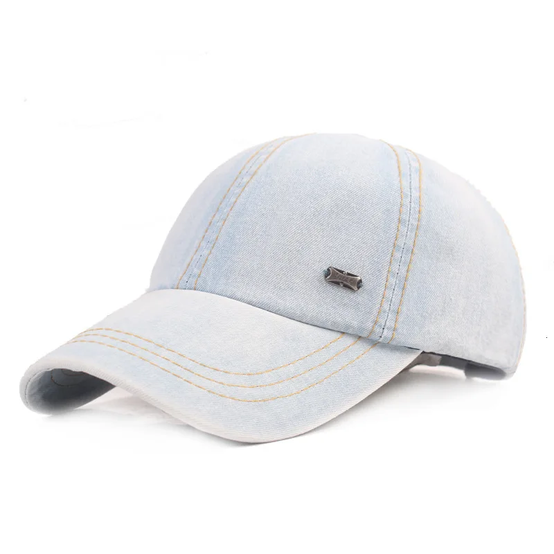 Vintage Washed Cotton Baseball Cap Men Women Denim Dad Hat Adjustable Trucker Style Low Profile Casual Travel Cap