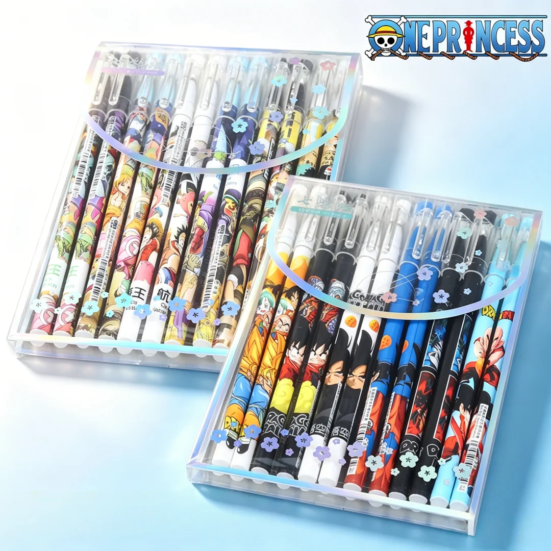 Dragon Ball Z One Piece Anime Gel Pens, Back to School Stationery Supplies, Birthday Gift for Manga Fans Children